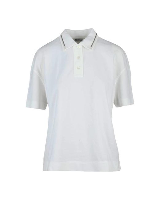 Brunello Cucinelli Polo in het White