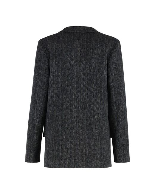 Isabel Marant Black Wollblazer Mit Reverskragen