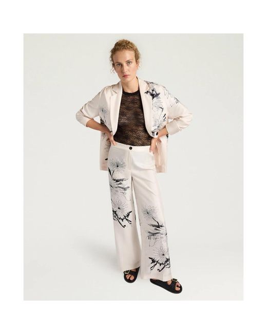 Momoní White Wide Trousers
