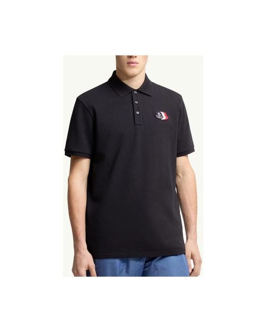 Moncler Blue Polo Shirts for men