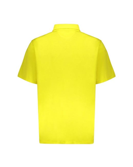 Moorer Tops ,Geel ,Katoen Katoenen Polo Shirt Met Zijsplitjes in het Yellow voor heren