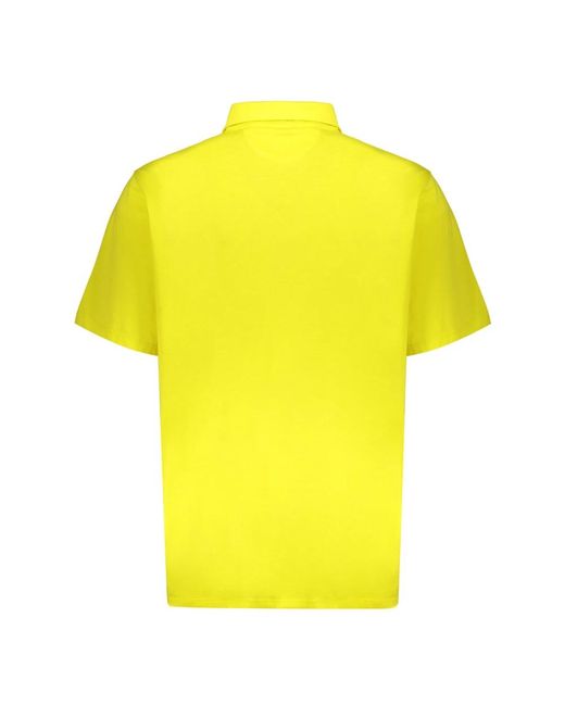 Moorer Tops ,Geel ,Katoen Katoenen Polo Shirt Met Zijsplitjes in het Yellow voor heren