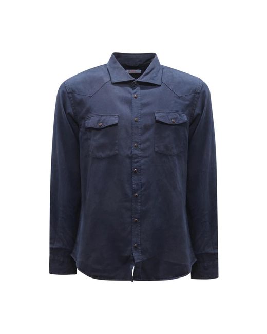 Sun 68 Blue Casual Shirts for men