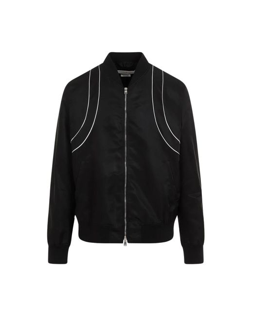 McQueen Bomberjack Met Rits in het Black voor heren