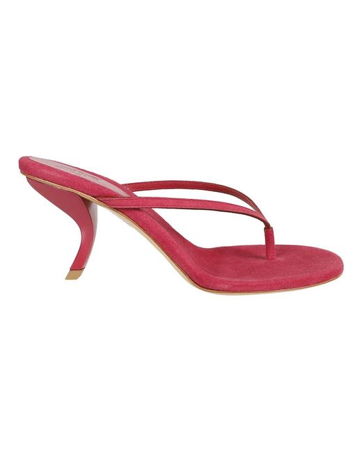 Gia Borghini Red Heeled Mules