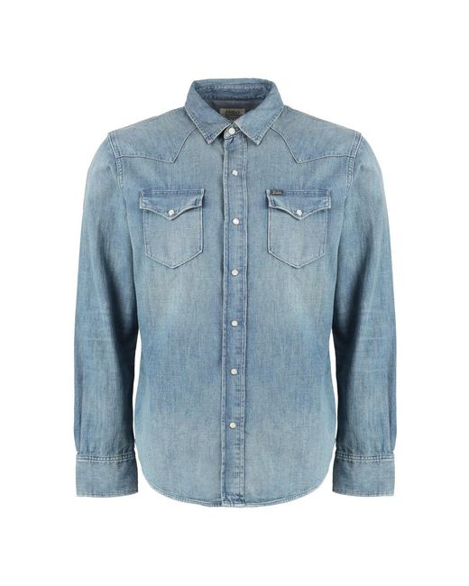Camicia denim stile western colletto classico 100% cotone di Polo Ralph Lauren in Blue da Uomo