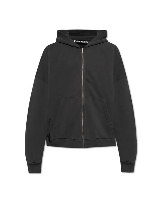 Zip-Throughs di Palm Angels in Black da Uomo