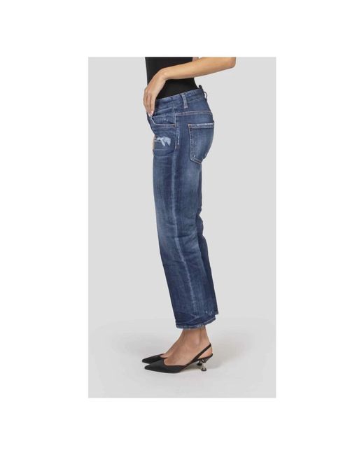 DSquared² Blue Cropped Jeans