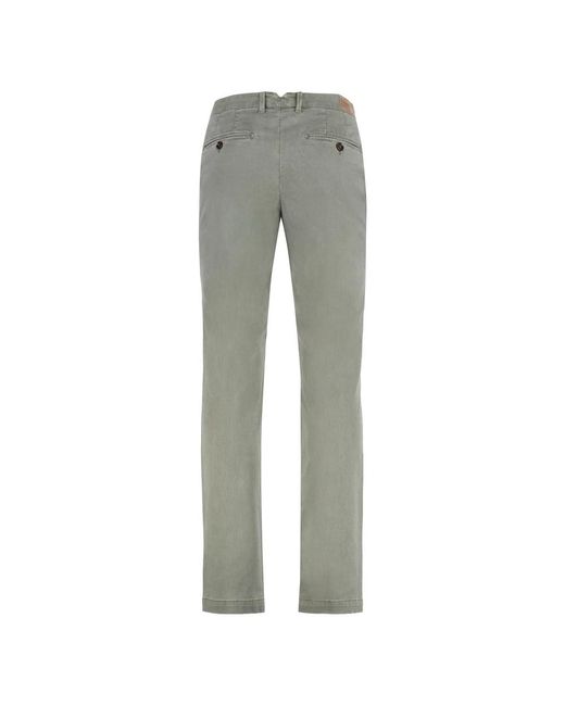 Moorer Gray Slim-Fit Trousers for men