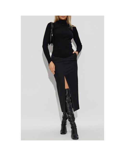 Courreges Truien & Vesten ,Zwart ,Golf Met Logo in het Black