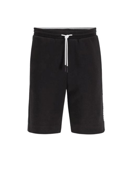 Boss Interlock Jersey Shorts in het Black voor heren