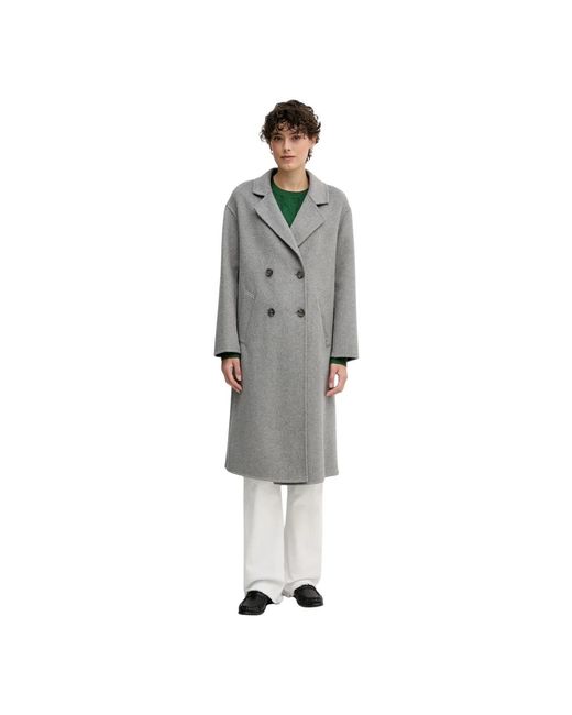 GAUDI Double-Breasted Coat in het Gray