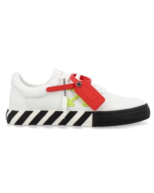 Off-White c/o Virgil Abloh Niedrige Lime Vulc Sneakers in Red für Herren