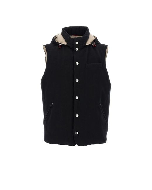 Brunello Cucinelli Black Waistcoats for men