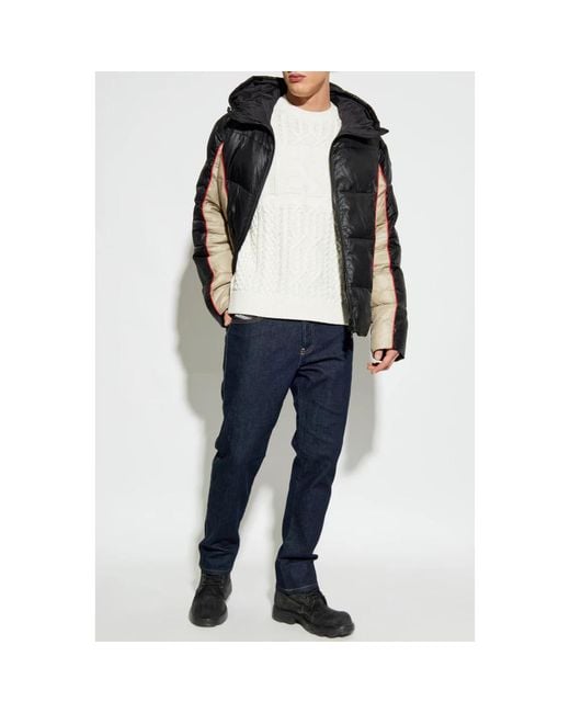 DIESEL Jassen ,Zwart ,Leer W-Ostend Hooded Puffer Jacket in het Black voor heren