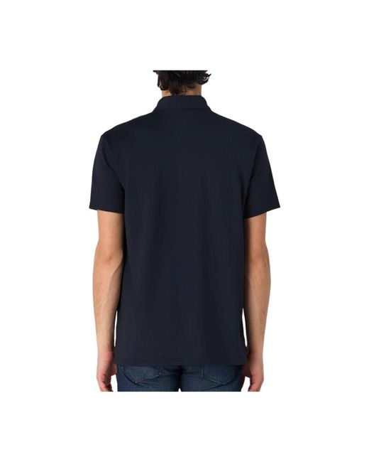 Peuterey Tops ,Blauw ,Katoen Geborduurde Katoenen Polo Shirt in het Black voor heren