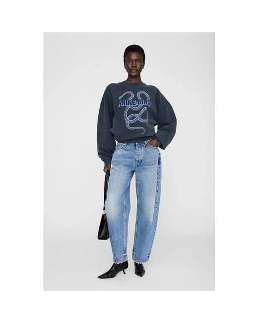 Anine Bing Blue Sweatshirts