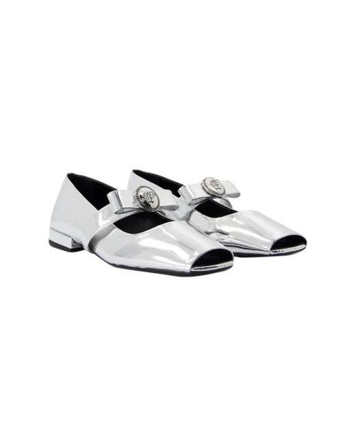 Shoes > flats > ballerinas Versace en coloris White