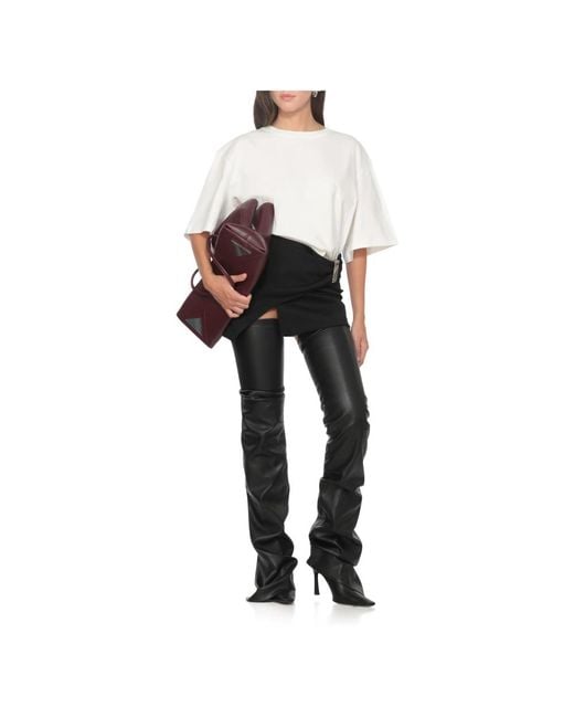 The Attico Black Schwarzer Woll Minirock
