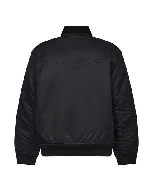Carhartt Jassen ,Zwart ,Nylon Santa Fe Alumni Jacket in het Black voor heren