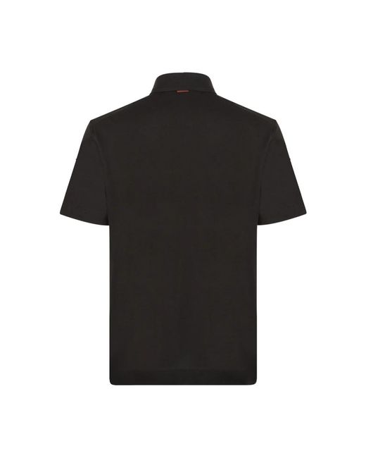Zegna Black Polo Shirts for men