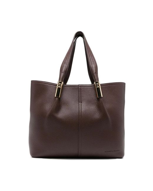 Elisabetta Franchi Brown Shopping Bags