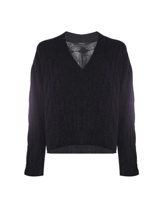 V-Neck Knitwear di Kocca in Black