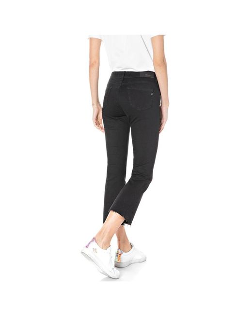 Replay Black Cropped Jeans