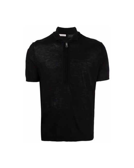 Low Brand Black Polo Shirts for men
