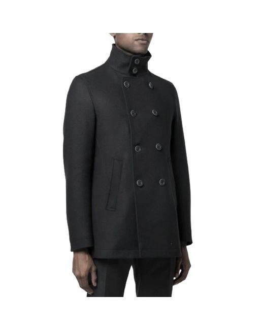 Herno Double-Breasted Blazer in het Black voor heren