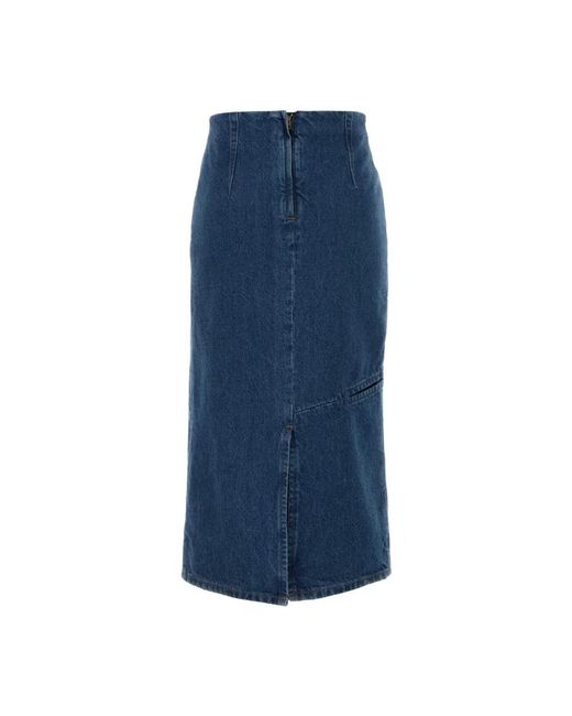 Jil Sander Blue Denim Skirts