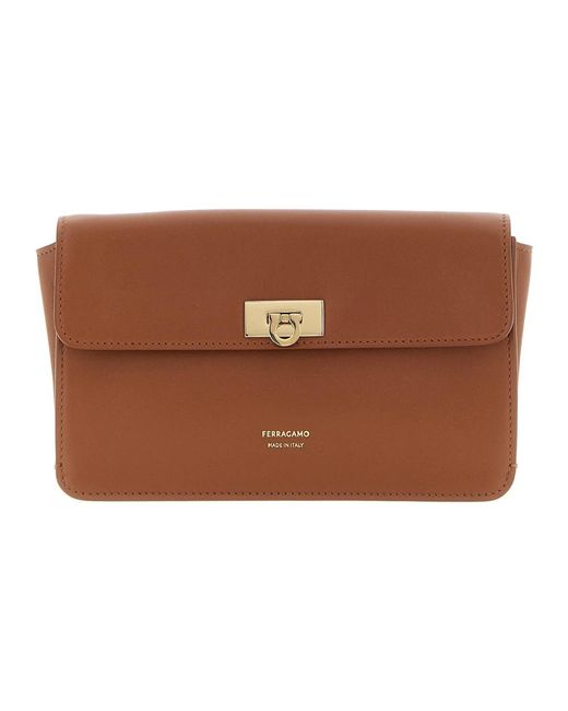 Ferragamo Brown Cross Body Bags