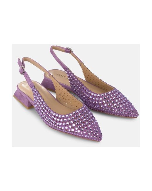 Alma En Pena. Purple Ballerina Shoes