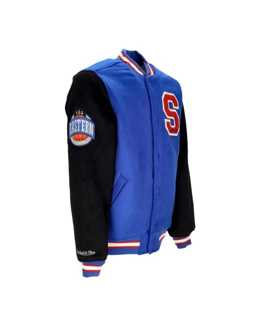 Mitchell & Ness Jassen ,Blauw ,Wol Nba Team Legacy Varsity Jacket in het Blue voor heren