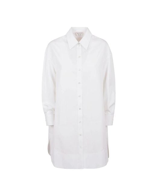 Alexander McQueen White Shirt Dresses