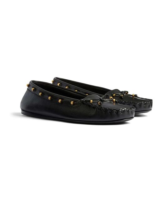 Khaite Black Boat Shoes