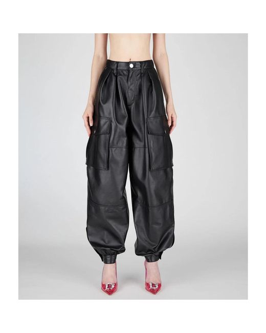 DSquared² Black Wide Trousers