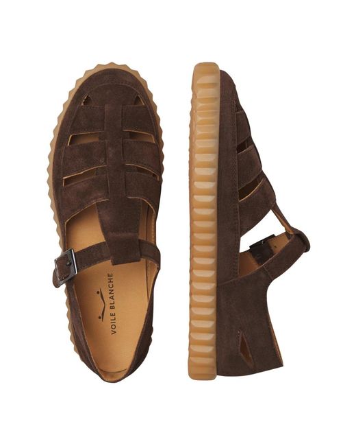 Voile Blanche Brown Flat Sandals