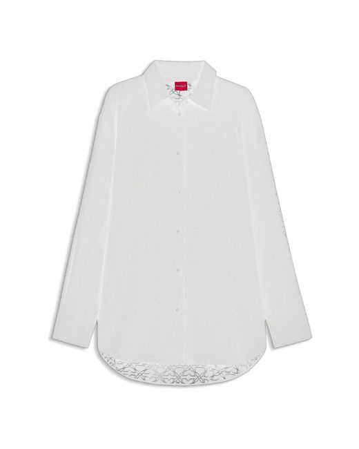 HUGO Blouse Met Patroon in het White