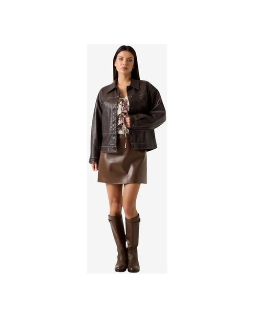 Guess Black Leather Jackets