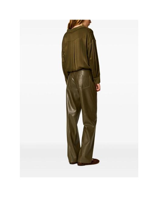 Twinset Green Straight Trousers