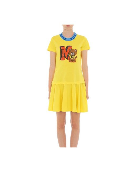 Moschino Yellow Short Dresses
