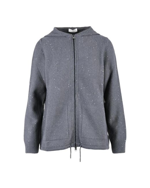 Panicale Cardigan Con Zip in het Gray