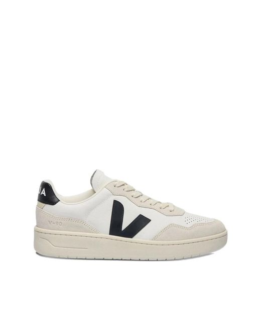 Veja V 90 Leather Sneaker in White für Herren