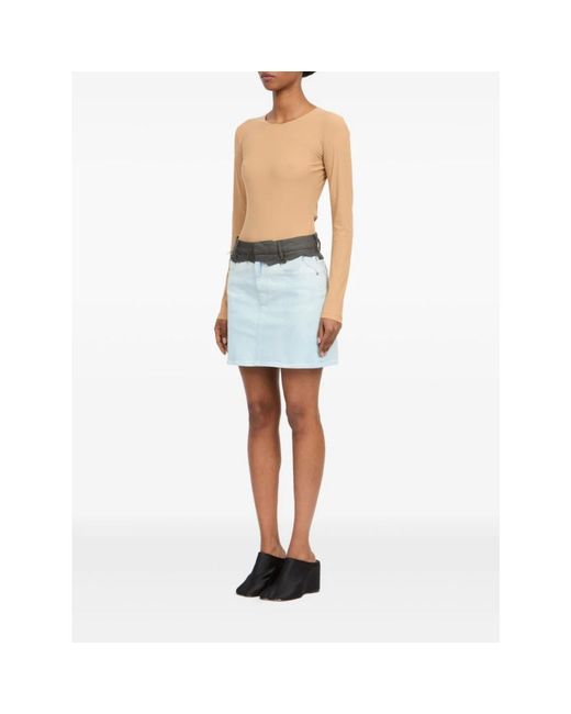 MM6 by Maison Margiela Blue Denim Skirts