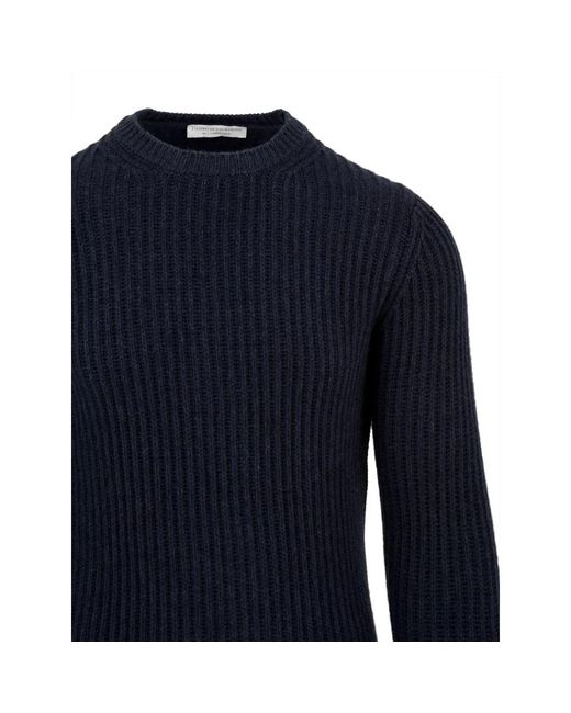 FILIPPO DE LAURENTIIS Round-Neck Knitwear in het Blue voor heren