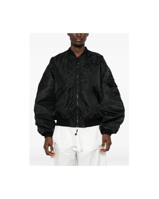CECILIE BAHNSEN Black Bomber Jackets