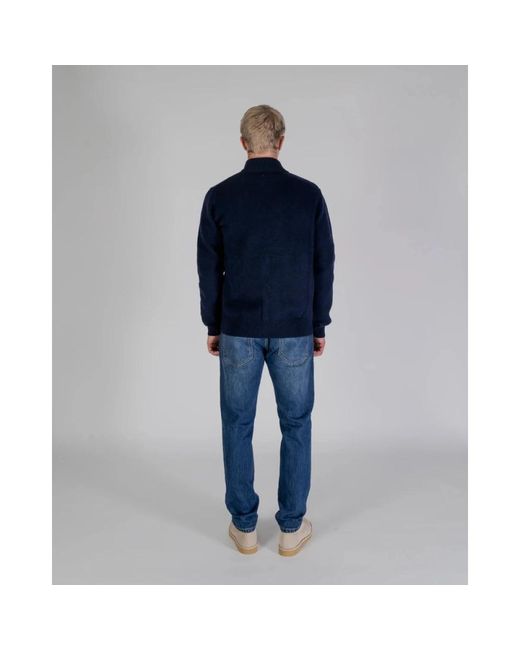 Aquascutum Truien & Vesten ,Blauw ,Wol Wolmix Ritsvest in het Blue voor heren