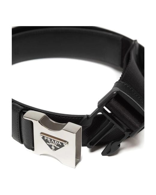 Prada Black Belts for men