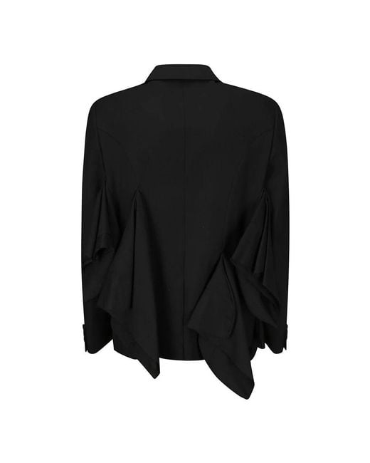 Comme des Garçons Wolljacke Mit Stoffapplikationen in Black für Herren